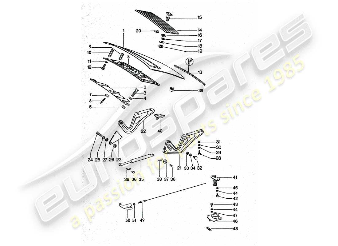 porsche 1976 (911 turbo) cover-ersatzteildiagramm