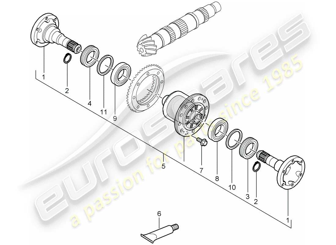 porsche 2006 (997-1) reparatursatz ersatzteildiagramm