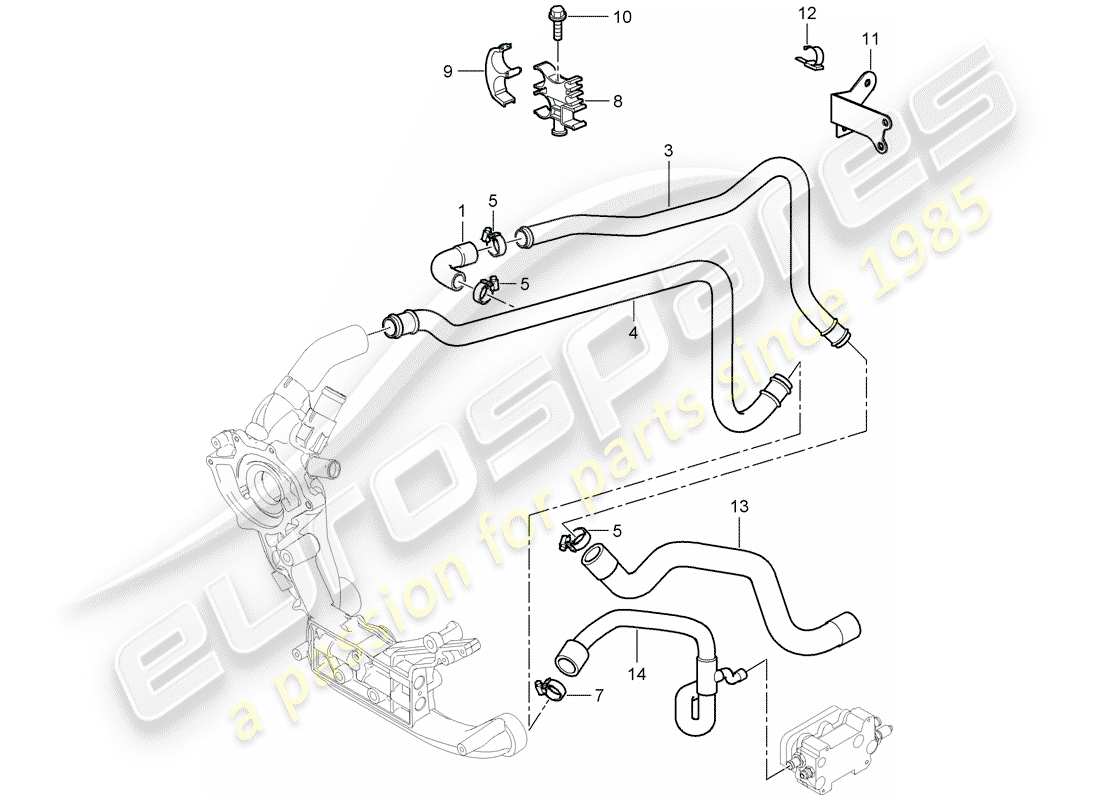 porsche 2008 (997-1 gt3) lines ersatzteildiagramm