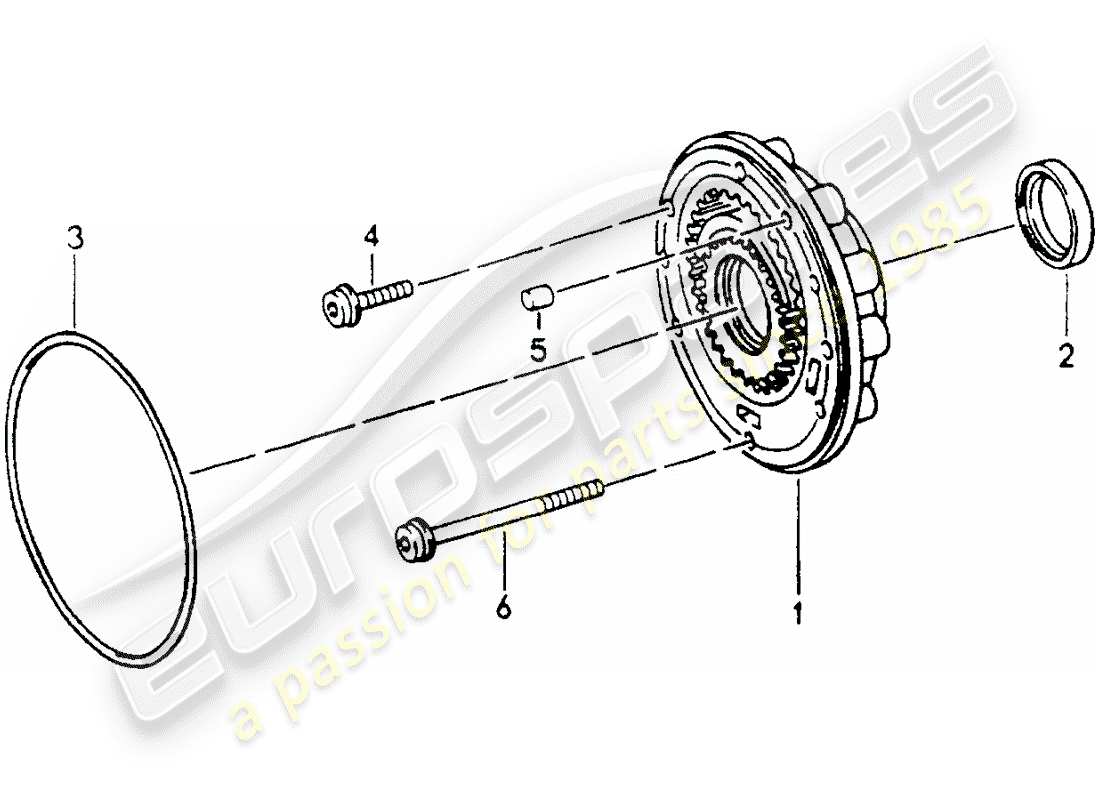 porsche 1993 (964) tiptronic - ölpumpe ersatzteildiagramm