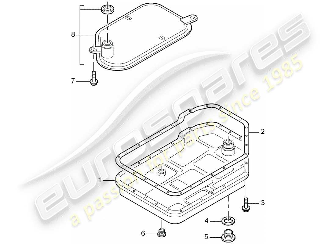 porsche 2007 (987 boxster) tiptronic-ersatzteildiagramm