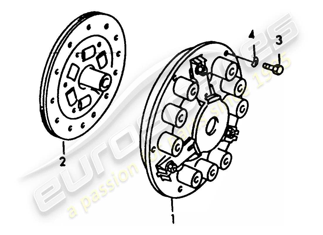 porsche 1950 (356/356a) kupplung teilediagramm
