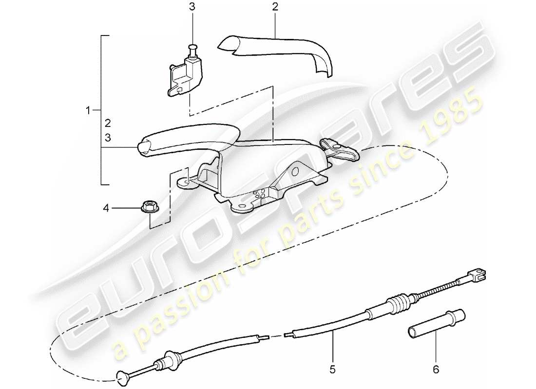porsche 2008 (997-1) handbremse ersatzteildiagramm