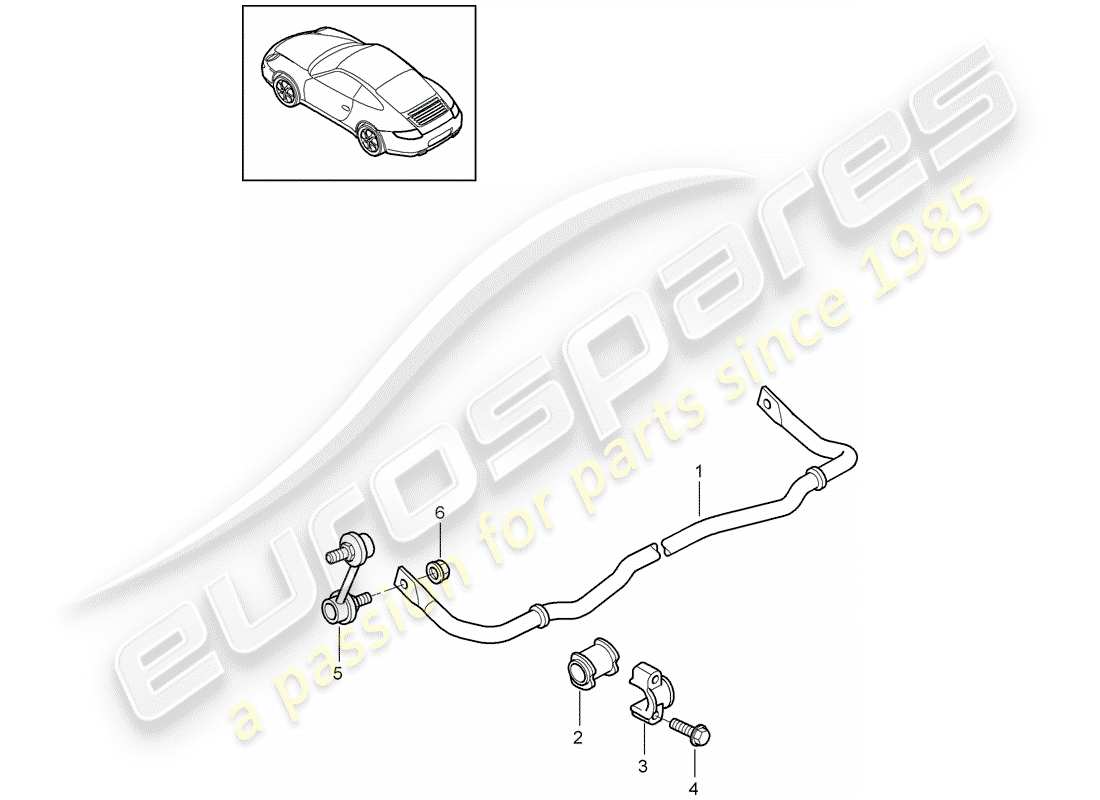 porsche 2012 (997-2) stabilisator - ersatzteildiagramm
