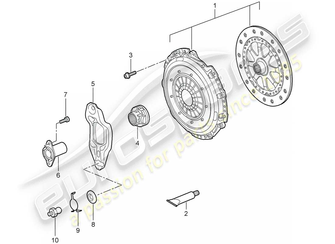 porsche 2005 (997-1) kupplung teilediagramm