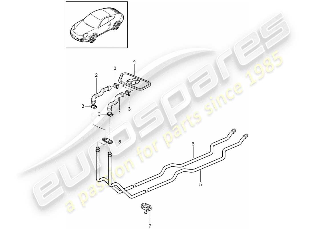 porsche 2011 (997-2) heizsystem 1 teilediagramm