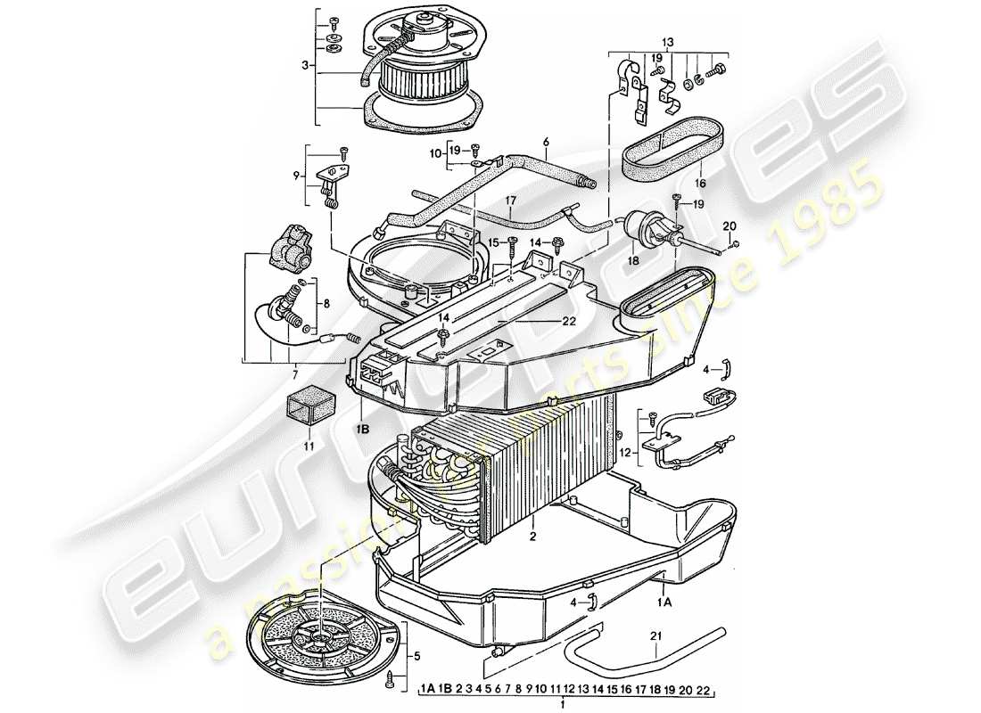 porsche 1982 (924) klimaanlage - f 92-cn402 198>> - f 93-cn100 306>> teilediagramm