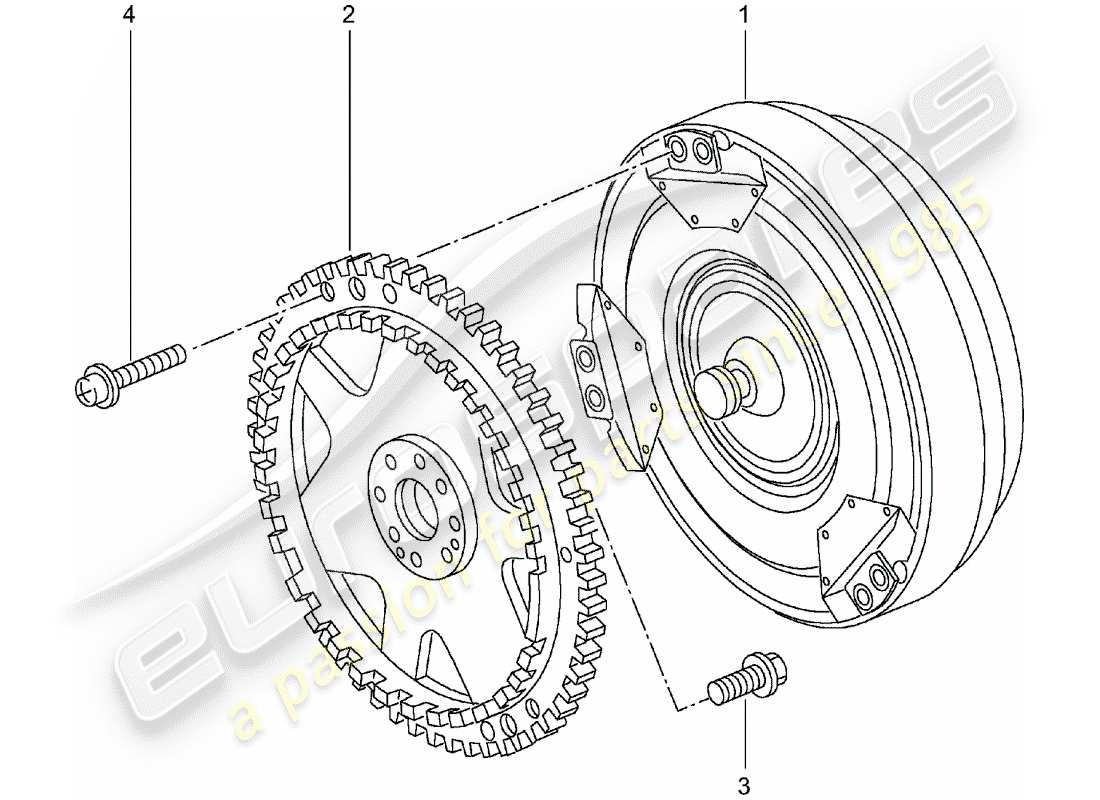 porsche 2004 (996) tiptronic - drehmomentwandler - antriebscheibe - d - mj 2002>> ersatzteildiagramm