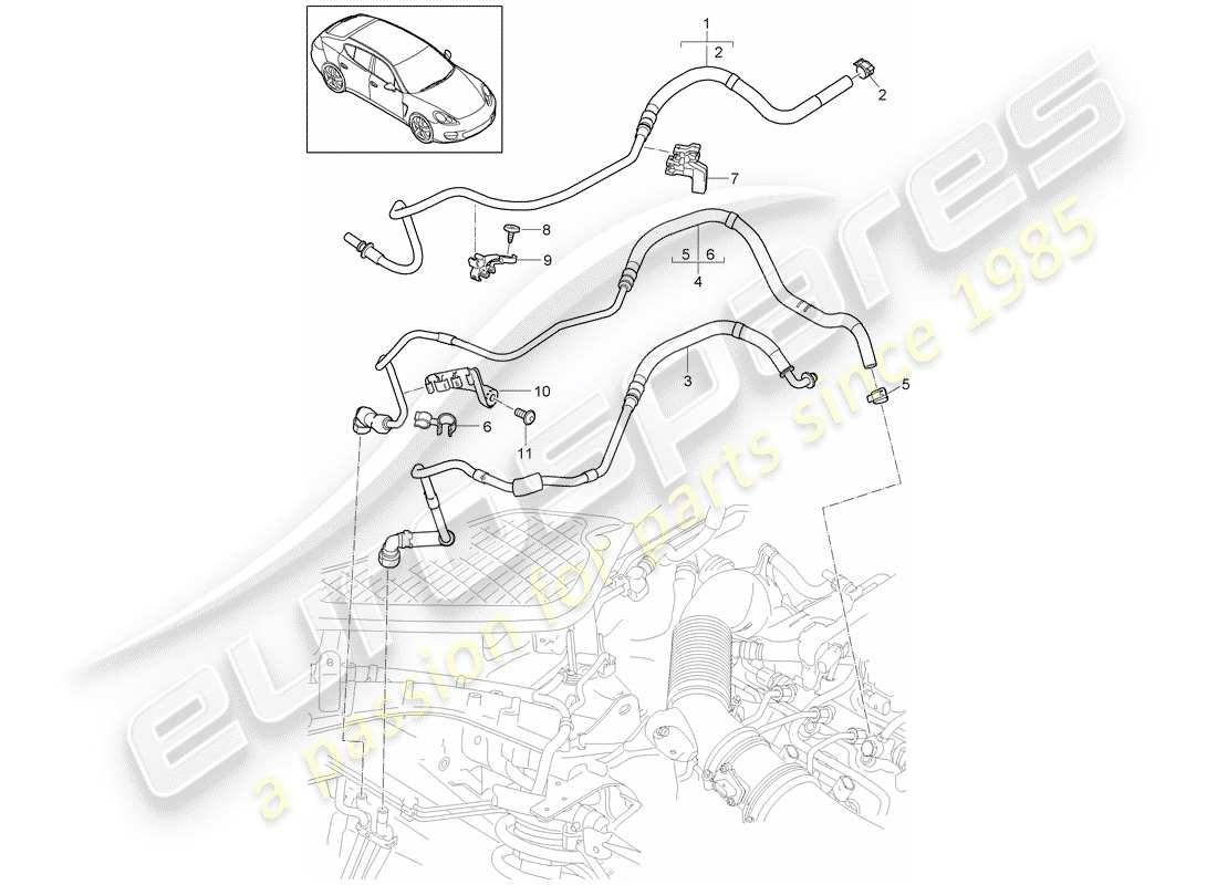 porsche 2014 (panamera 970) kraftstoffsystem teilediagramm
