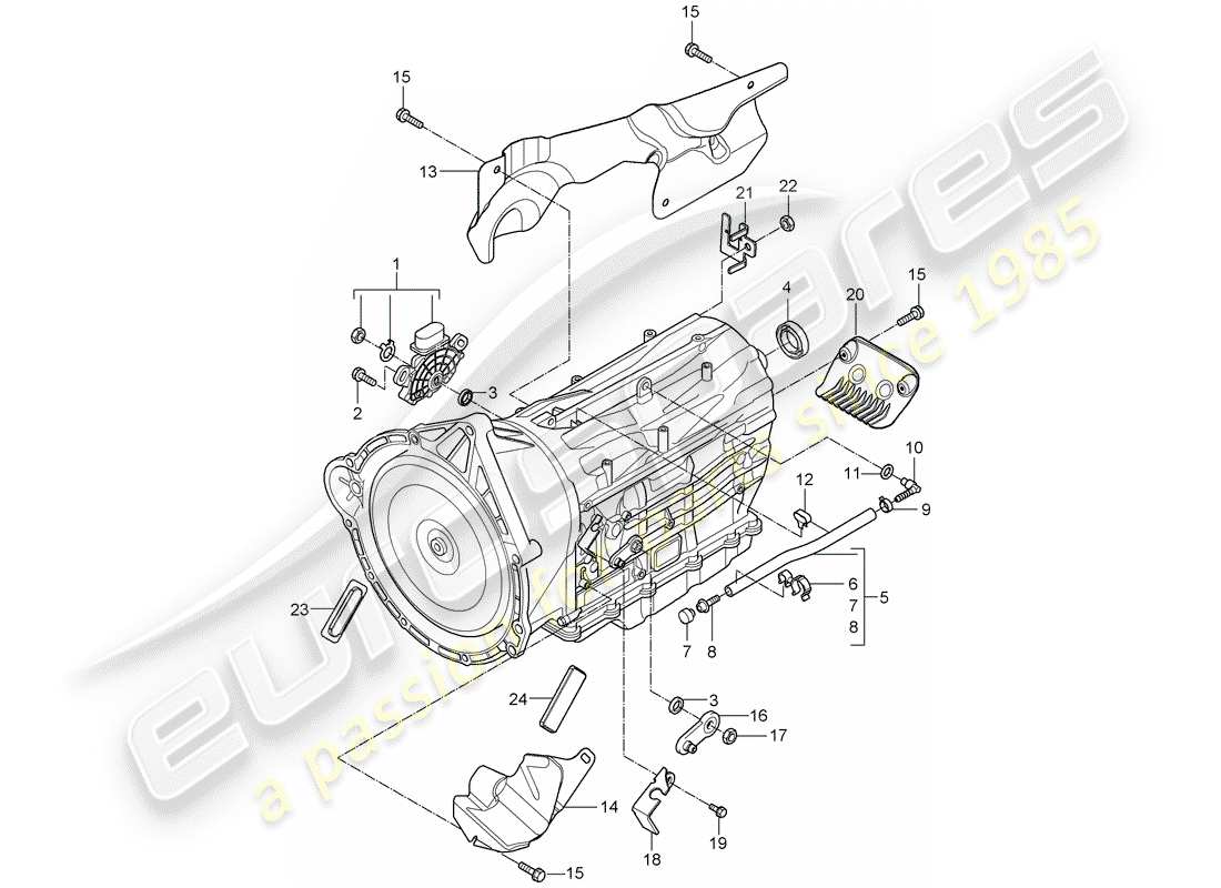 porsche 2004 (cayenne e1 9pa) tiptronic-ersatzteildiagramm
