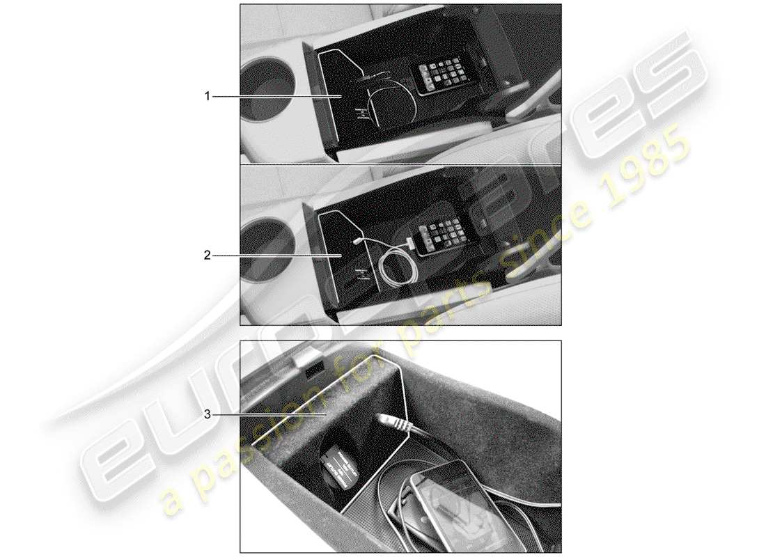 porsche 2012 (tequipment panamera) multimedia-schnittstelle - teilediagramm