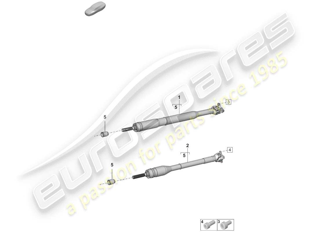 porsche 2019 (992-1) gelenkwelle teilediagramm