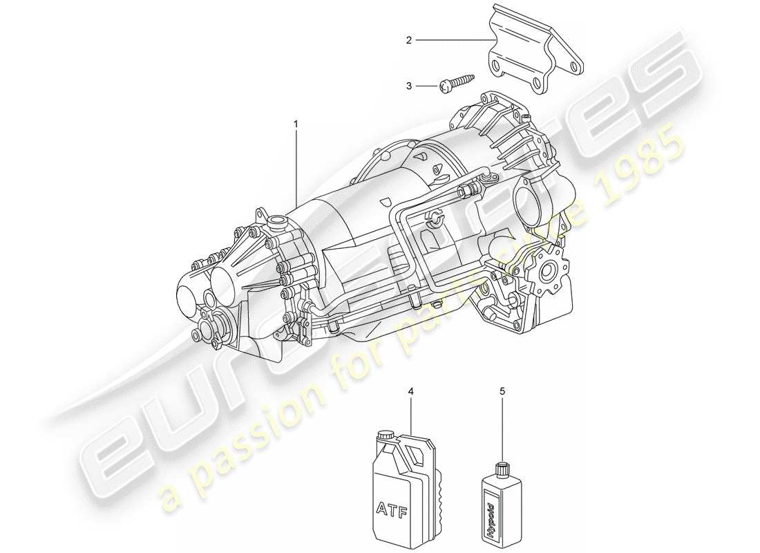 porsche 1998 (996) tiptronic - - getriebe - d - mj 2002>> ersatzteildiagramm