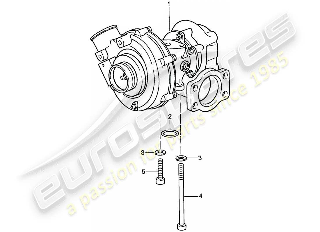 porsche 1988 (944) abgasturbolader teilediagramm