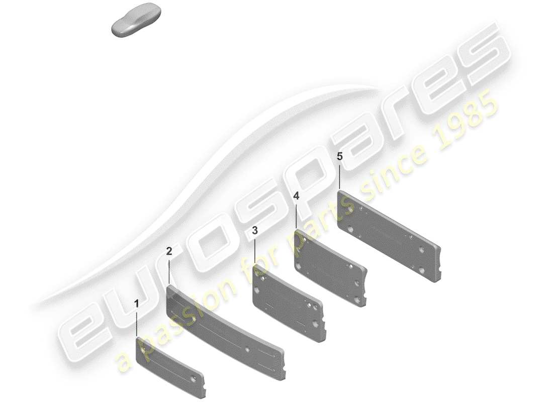 porsche 2019 (992-1) kennzeichenhalterung teilediagramm