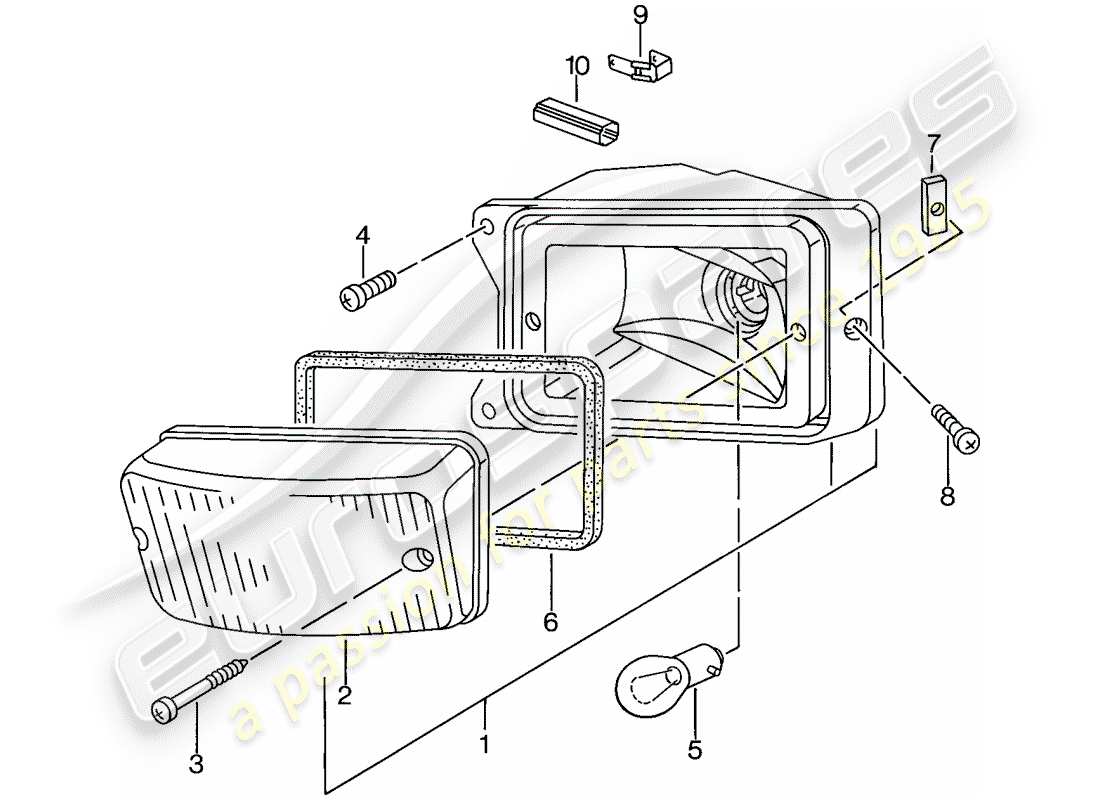 porsche 1977 (924) blinker ersatzteildiagramm