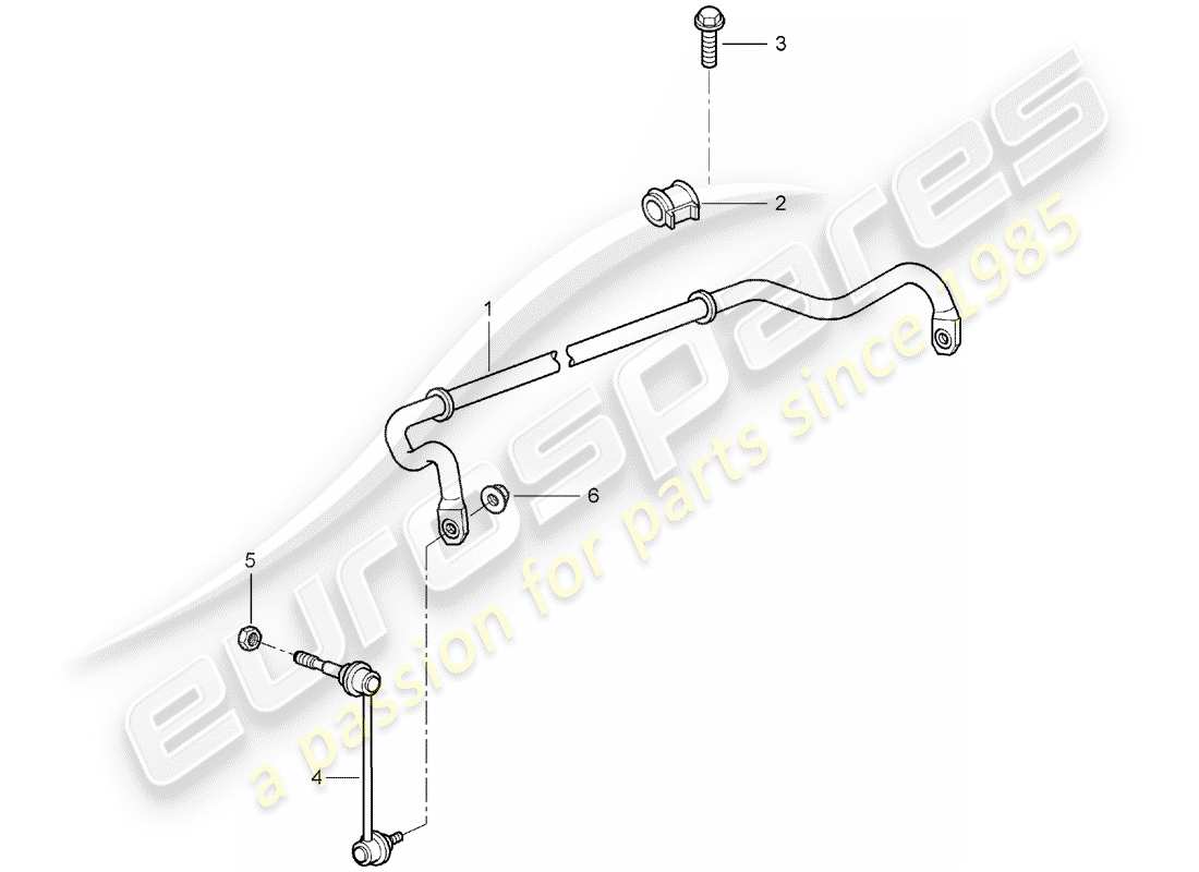 porsche 2006 (987 boxster) stabilisator - ersatzteildiagramm