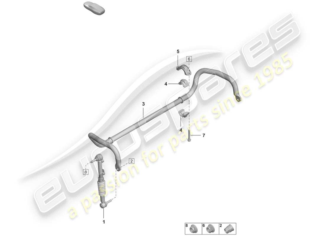porsche 2020 (992-1) stabilisator - ersatzteildiagramm