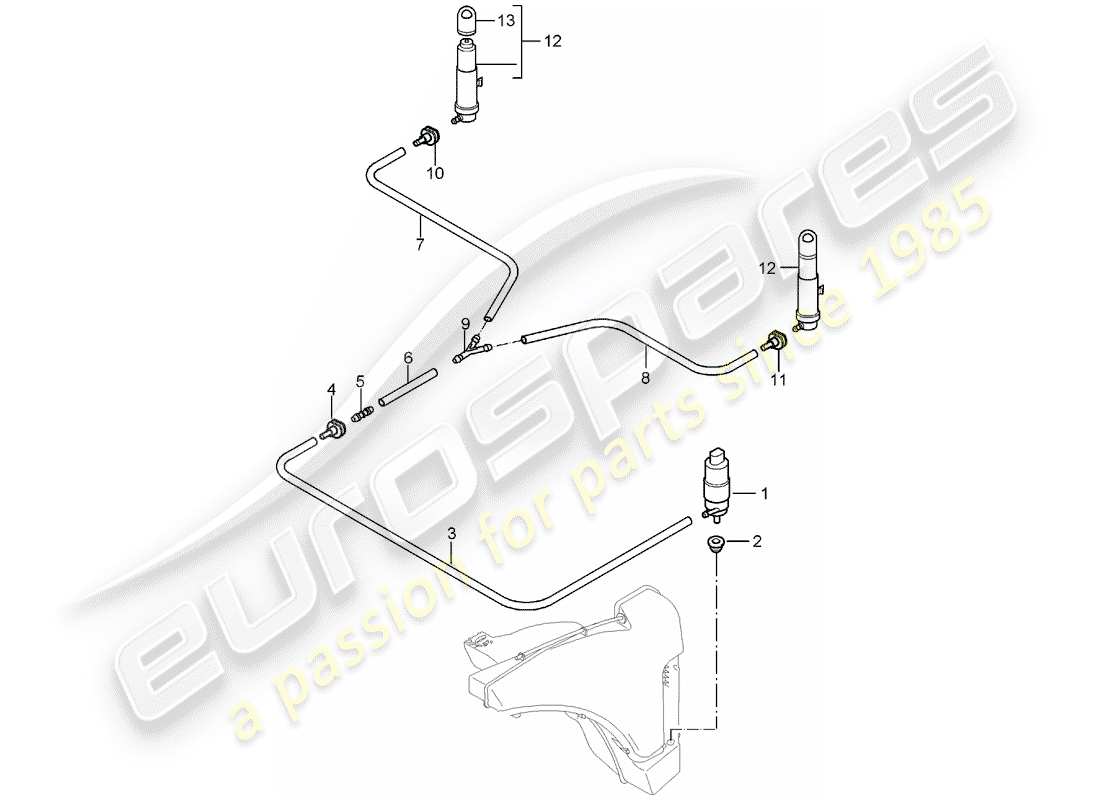 porsche 2006 (987 boxster) scheibe teilediagramm