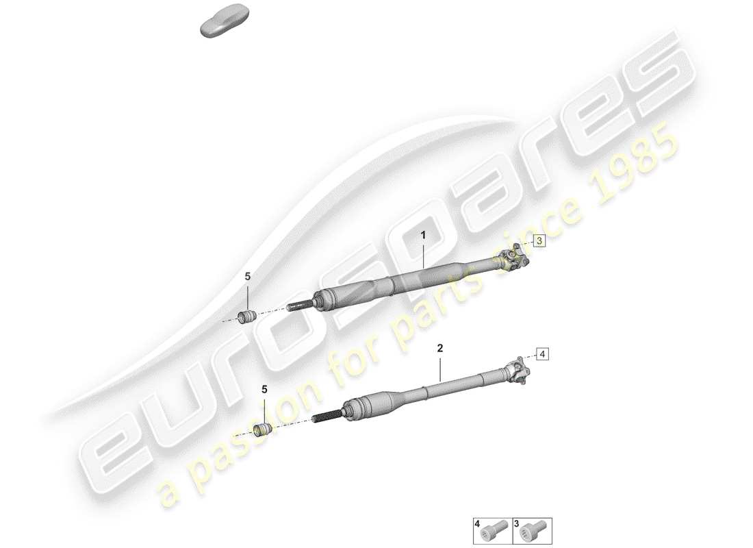 porsche 2020 (992-1) gelenkwelle teilediagramm