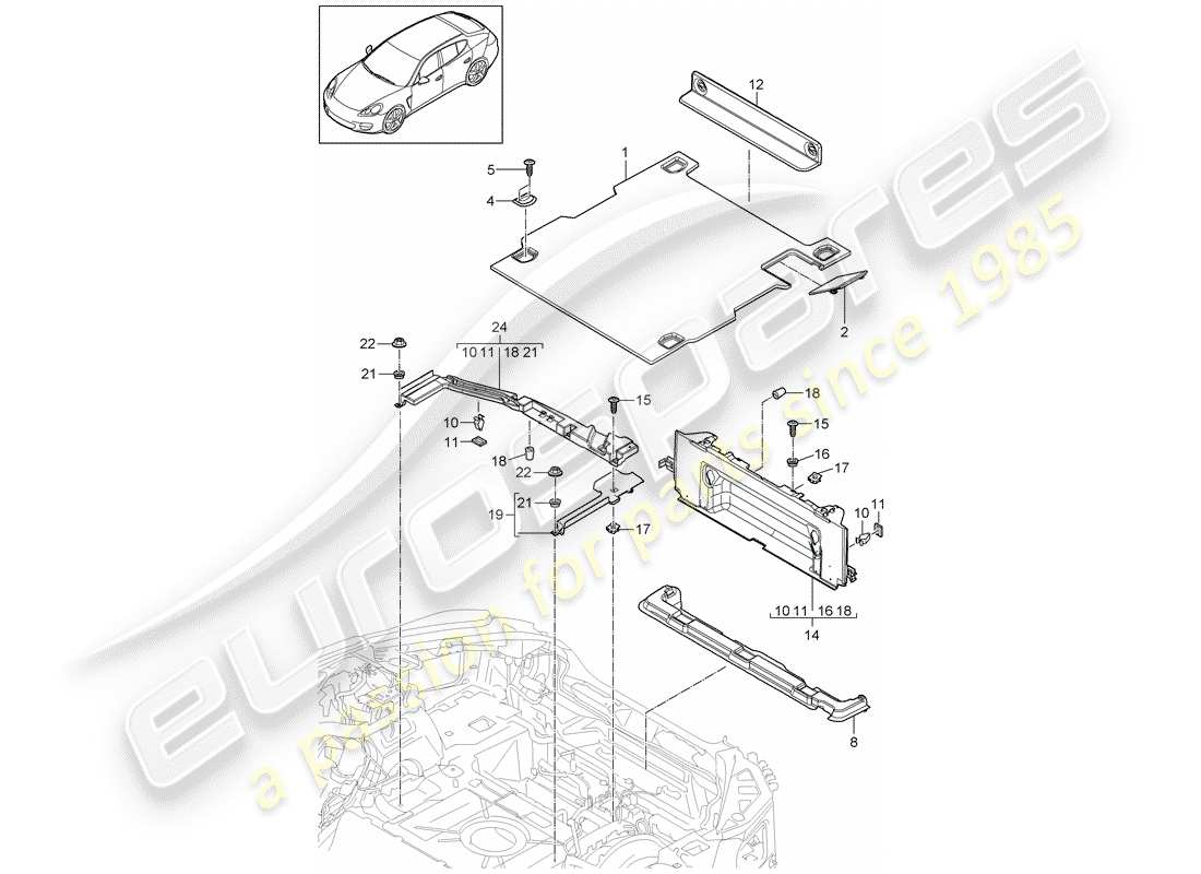 porsche 2013 (panamera 970) trims-teilediagramm