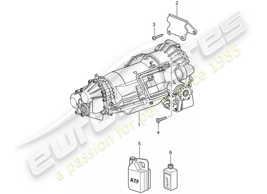 porsche 2003 (996 turbo / gt2) tiptronic - - ersatzgetriebe ersatzteildiagramm