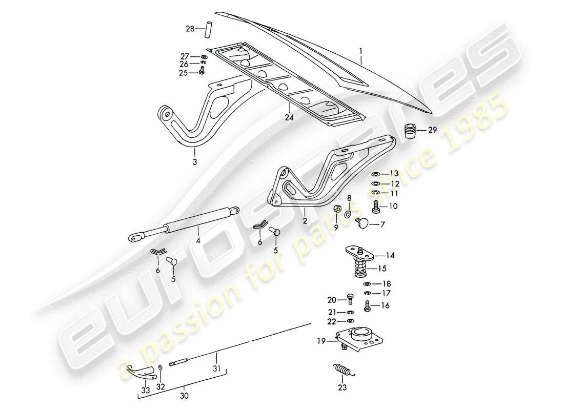 porsche 1967 (911/912) cover-ersatzteildiagramm