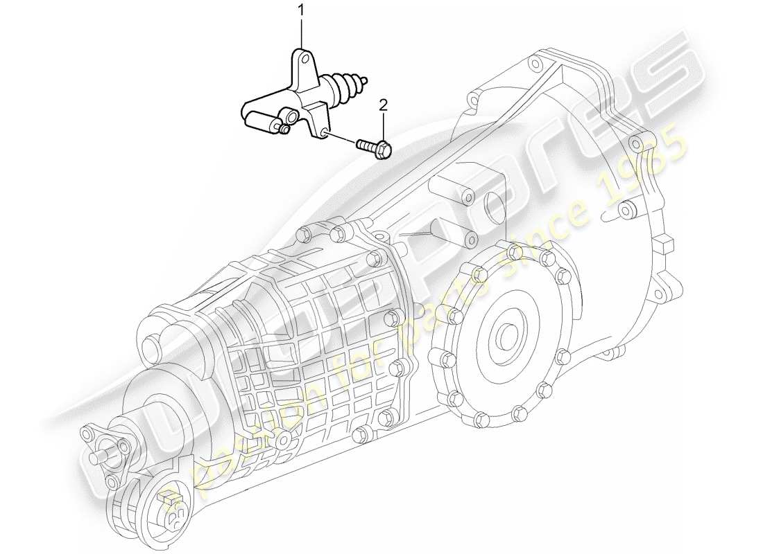 porsche 2000 (996) hydraulische kupplung - funktion - kupplungsnehmerzylinder ersatzteildiagramm