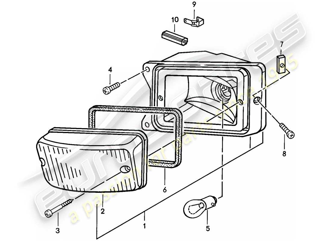 porsche 1986 (924s) blinker ersatzteildiagramm