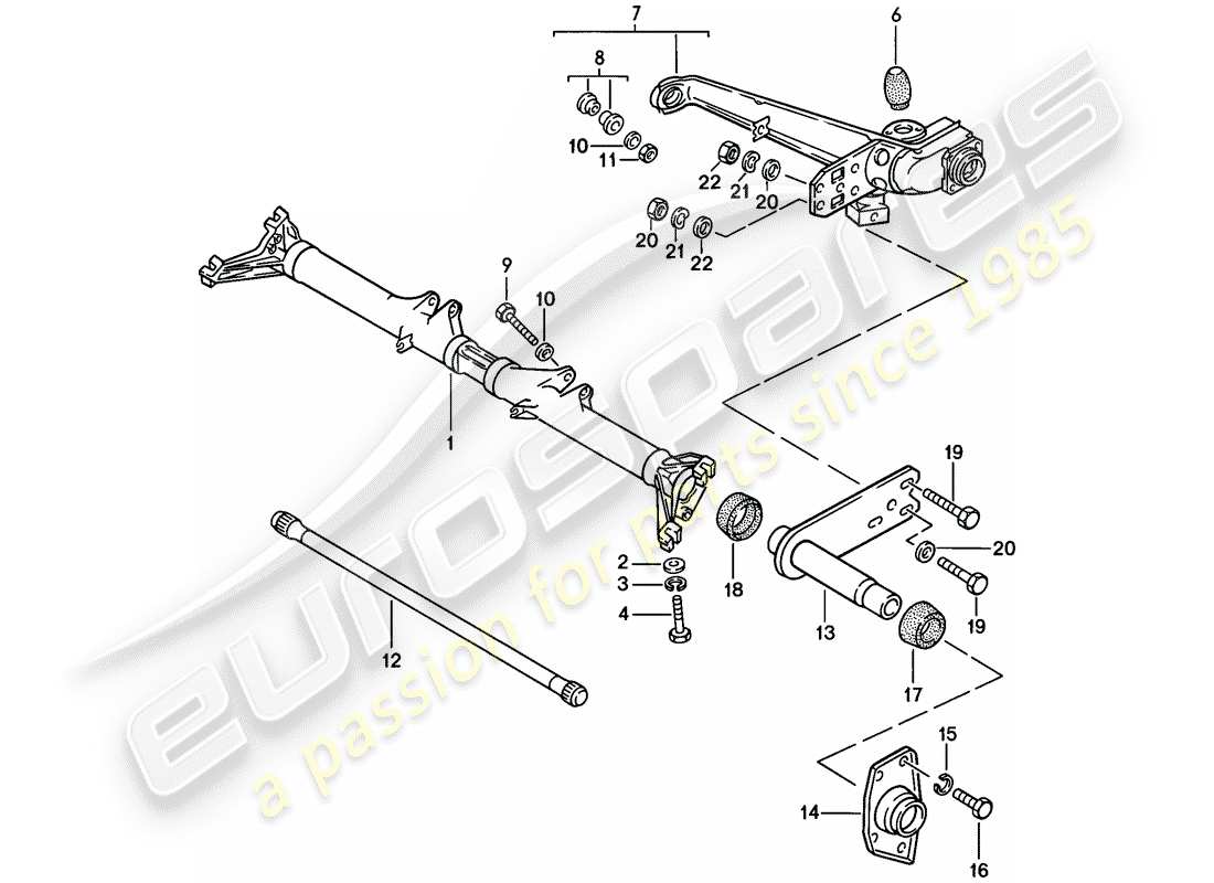 porsche 1979 (924) hinterachsträger - schräglenker ersatzteildiagramm