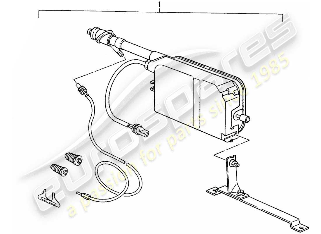 porsche 1998 (refurbished and exchange catalogue) automatische antenne ersatzteildiagramm