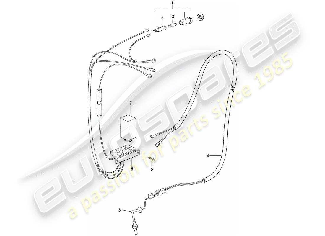 porsche 1985 (911) emission control teilediagramm