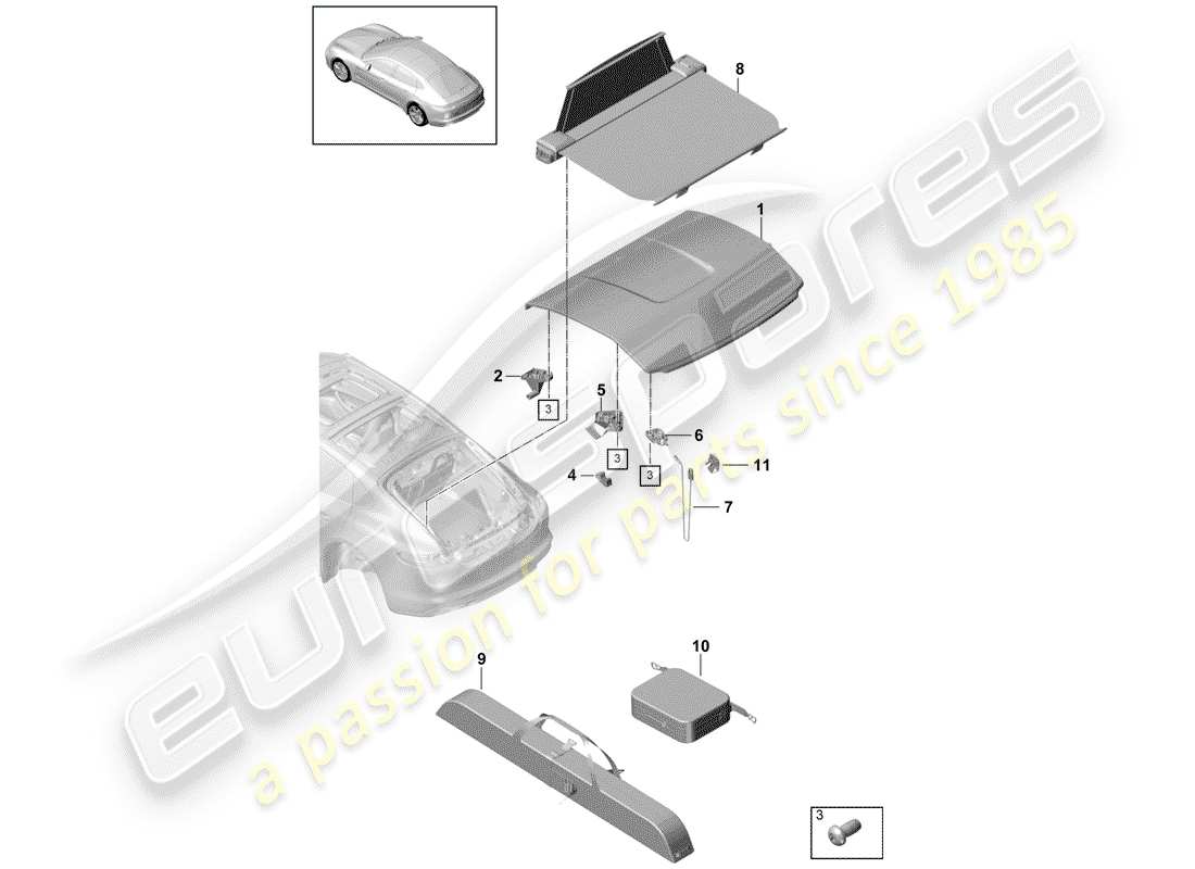 porsche 2017 (panamera 971-1) cover-ersatzteildiagramm