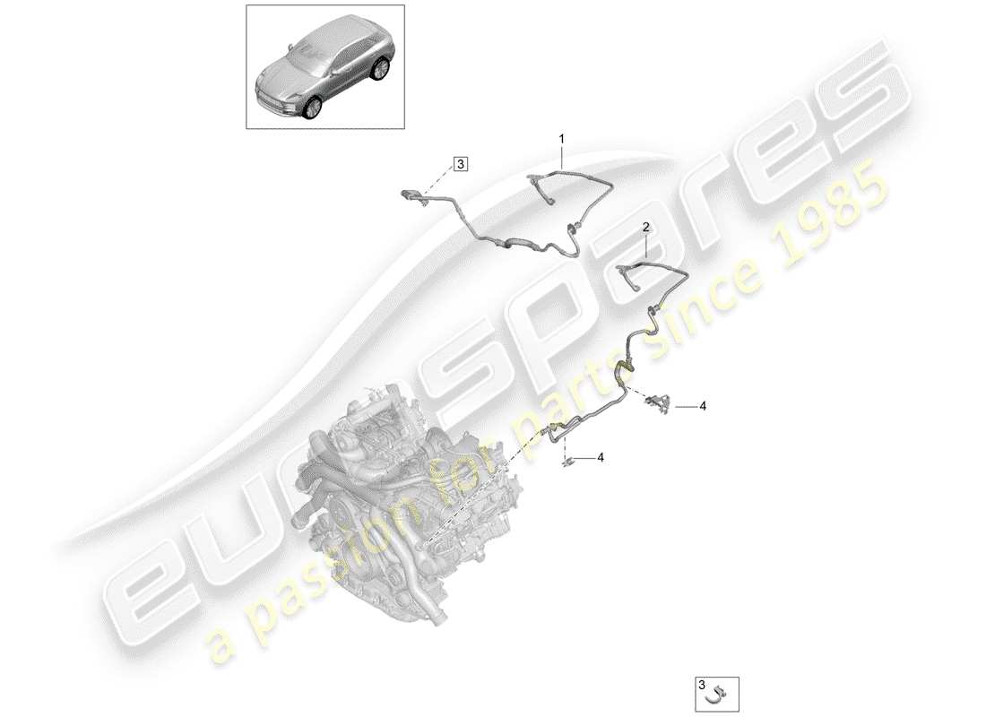 porsche 2020 (macan) vakuumleitung - teilediagramm
