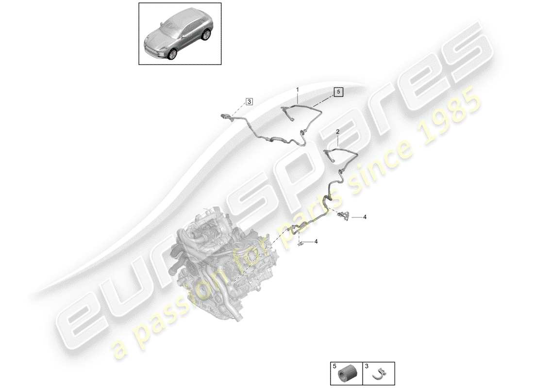 porsche 2019 (macan) vakuumleitung - teilediagramm