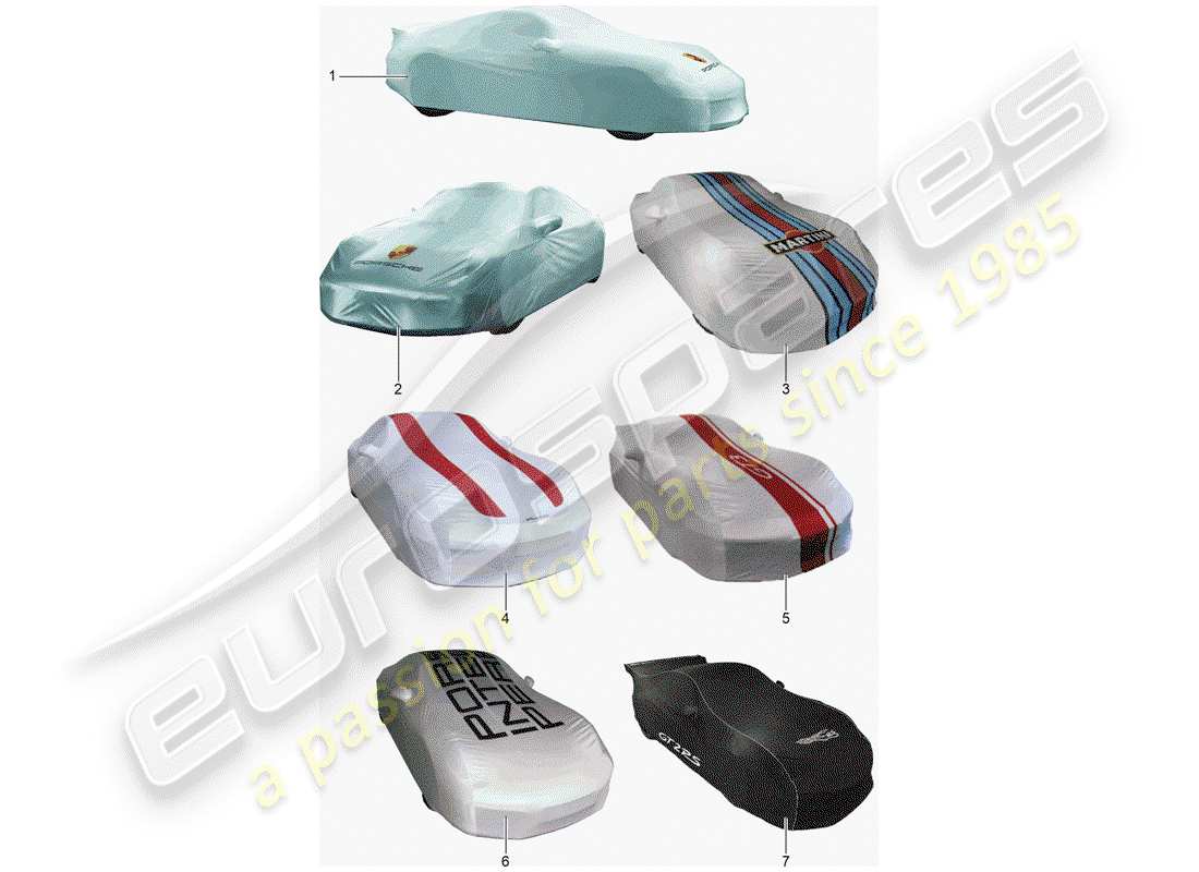 porsche 2020 (tequipment 98x/99x) cover-ersatzteildiagramm