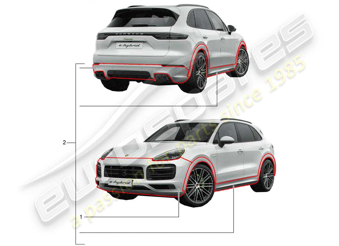 porsche 2005 (tequipment cayenne) sport design package ersatzteildiagramm