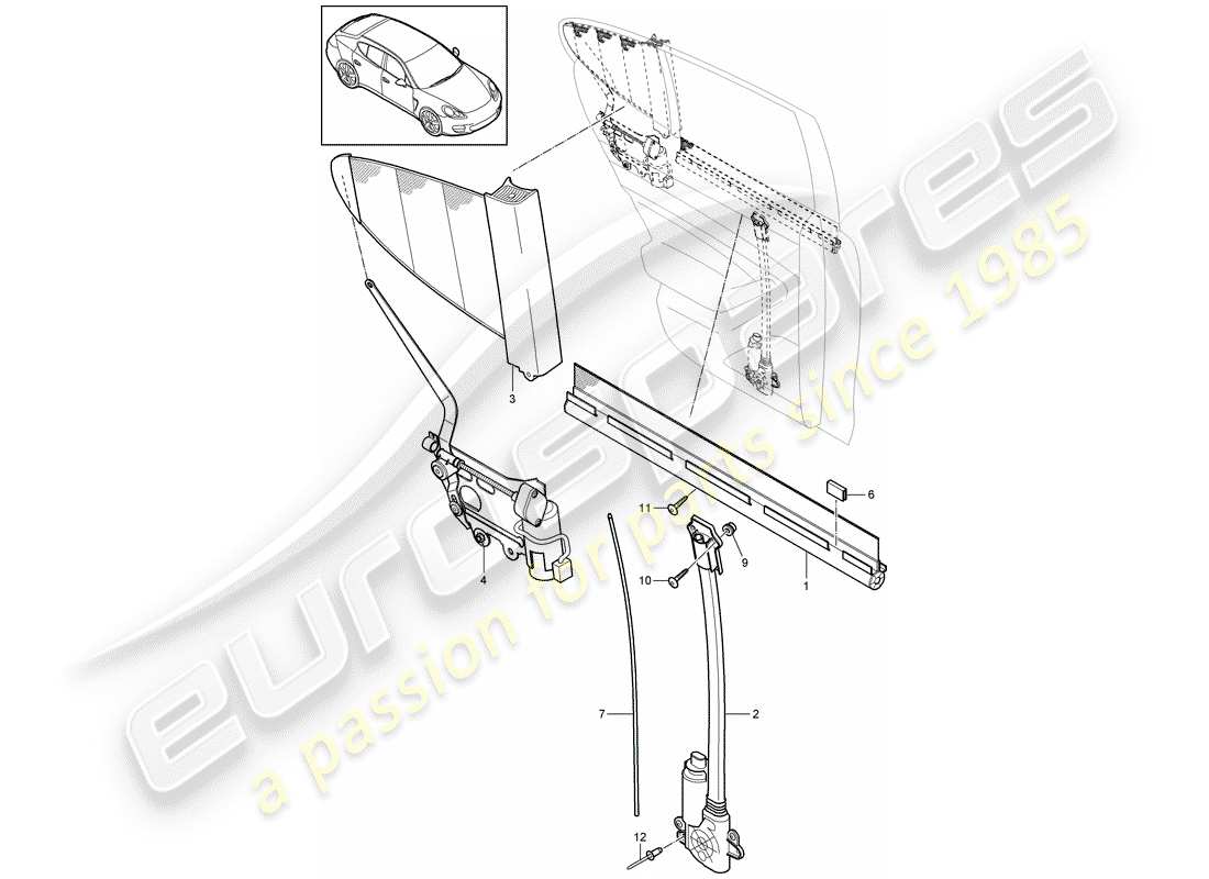 porsche 2011 (panamera 970) blind-ersatzteildiagramm