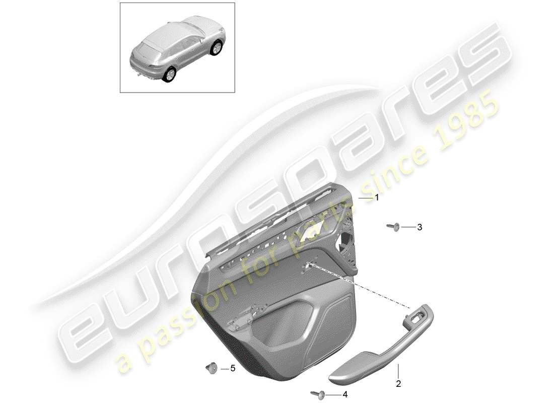 porsche 2016 (macan) türplatte teilediagramm
