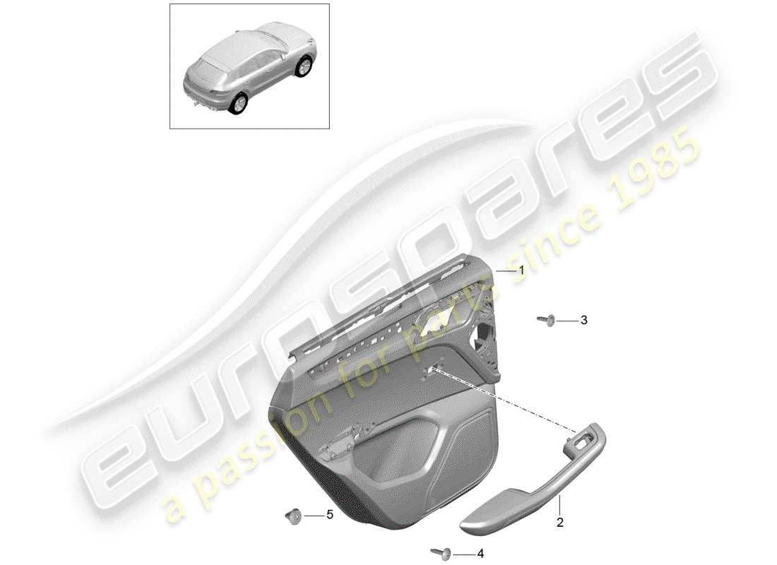 porsche 2016 (macan) türplatte teilediagramm