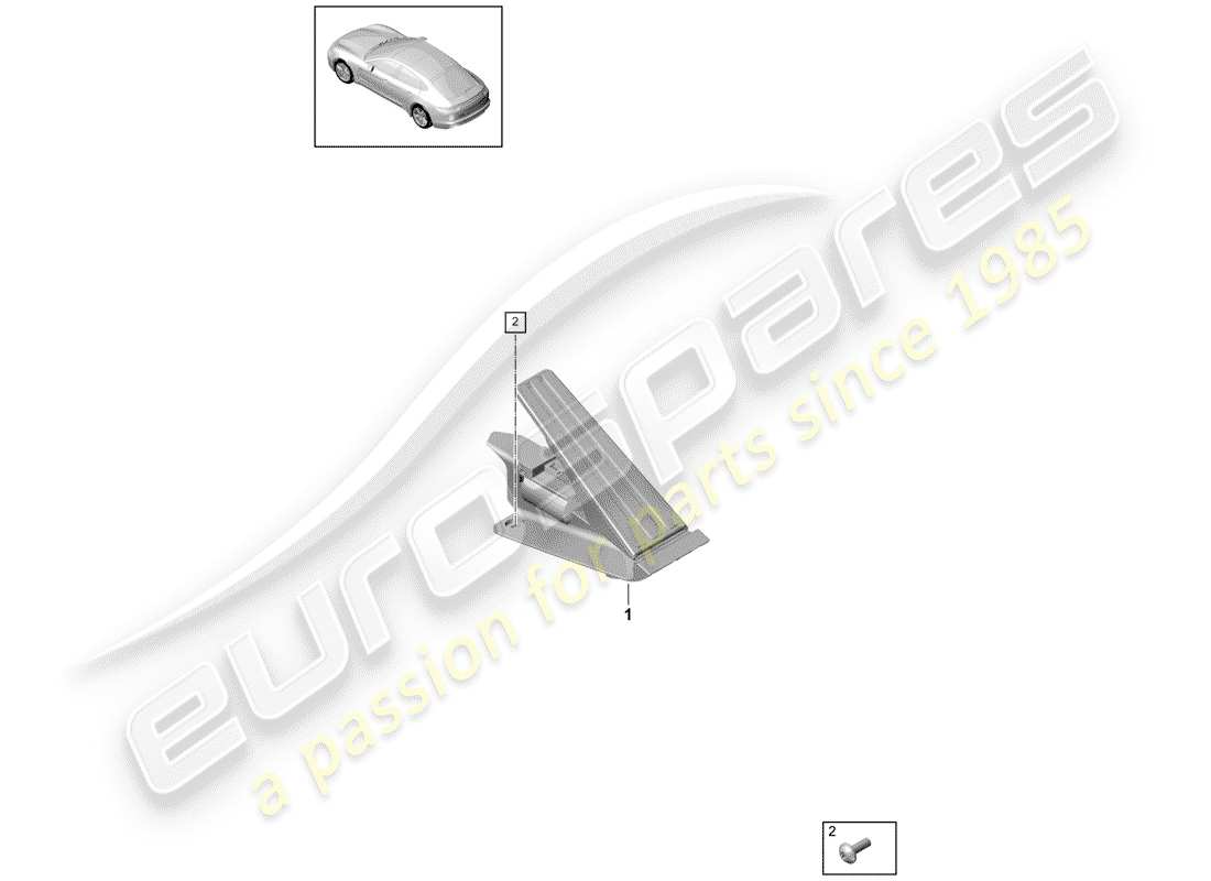 porsche 2020 (panamera 971-1) brems- und beschleunigungspedalbaugruppe teilediagramm