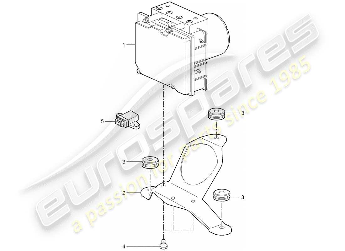 porsche 2009 (997-2 gt3) hydraulikeinheit ersatzteildiagramm