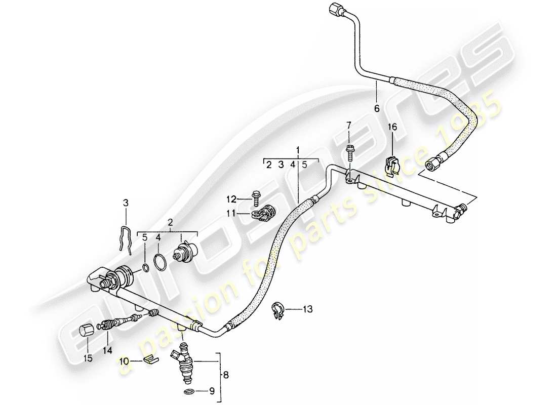 porsche 1996 (993) l-jetronic - lines ersatzteilliste