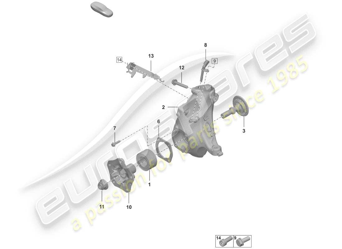 porsche 2019 (992-1) radträger ersatzteildiagramm
