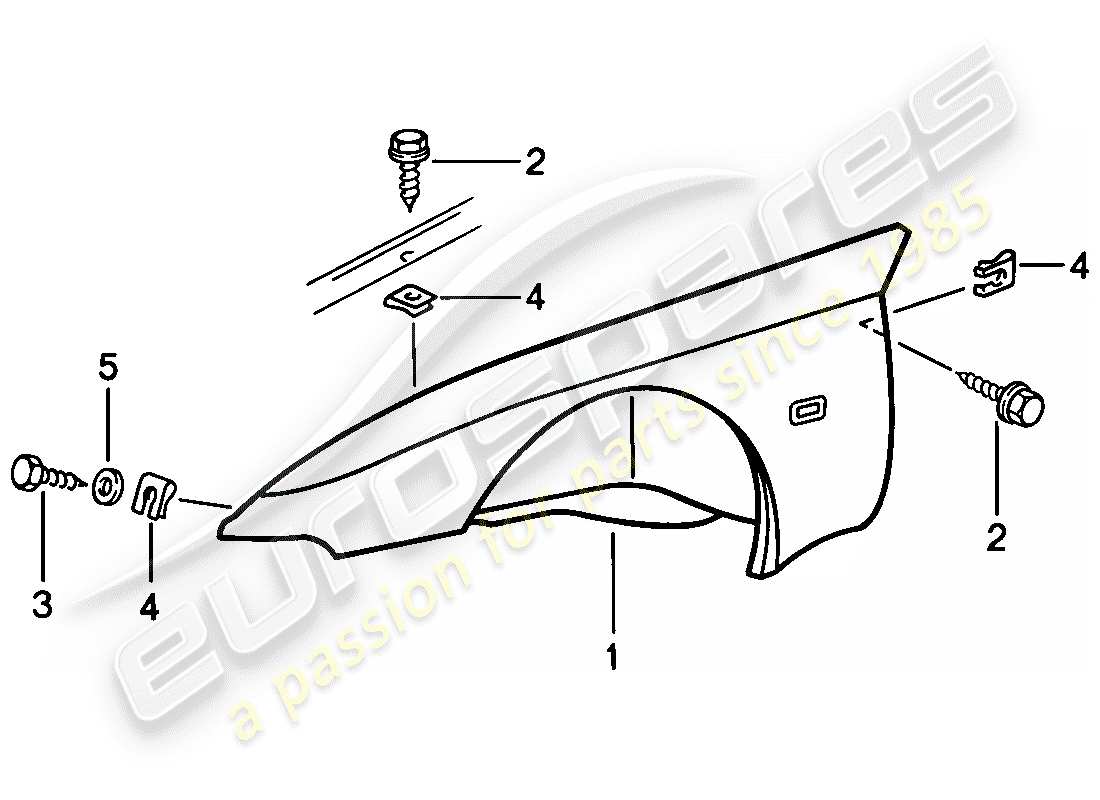 porsche 1984 (944) fender-teilediagramm