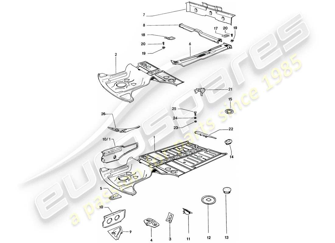 porsche 1976 (914) frame-teilediagramm