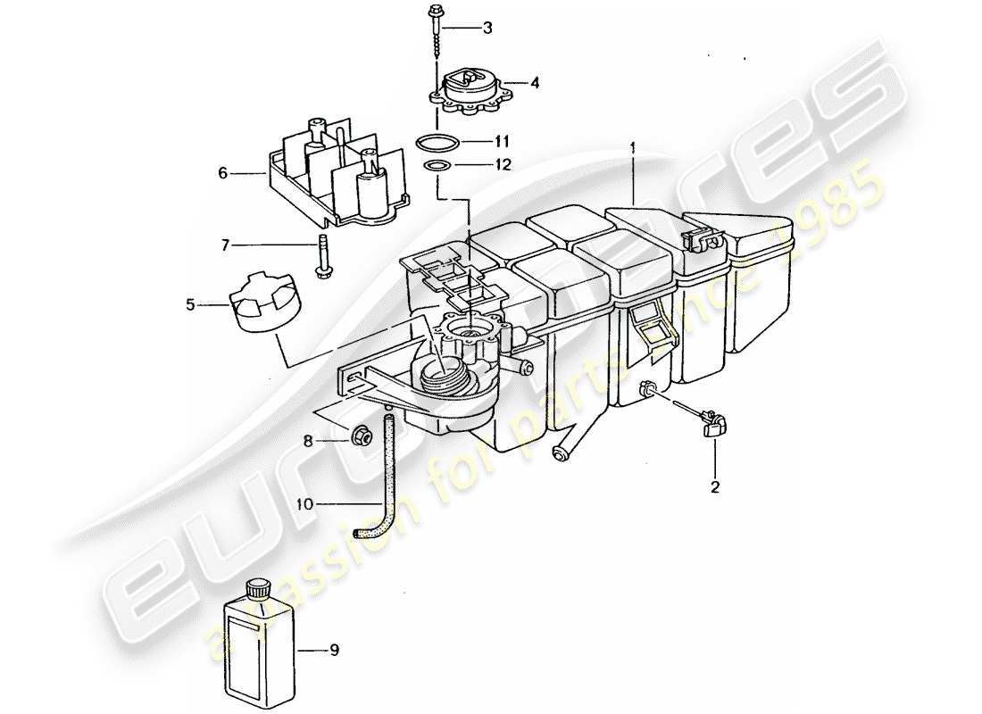 porsche 2005 (996 gt3) wasserkühlung teilediagramm