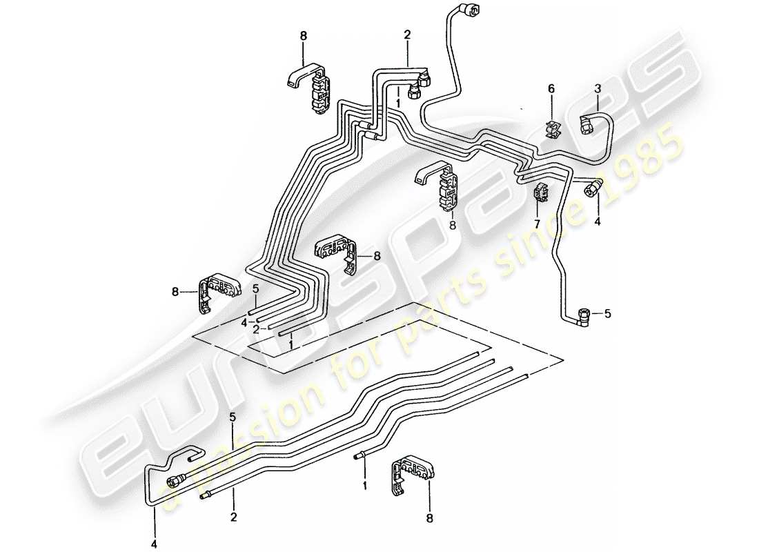 porsche 2004 (996 gt3) kraftstoffsystem teilediagramm
