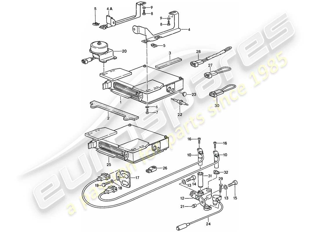 porsche 1986 (944) motorelektrik 2 ersatzteildiagramm