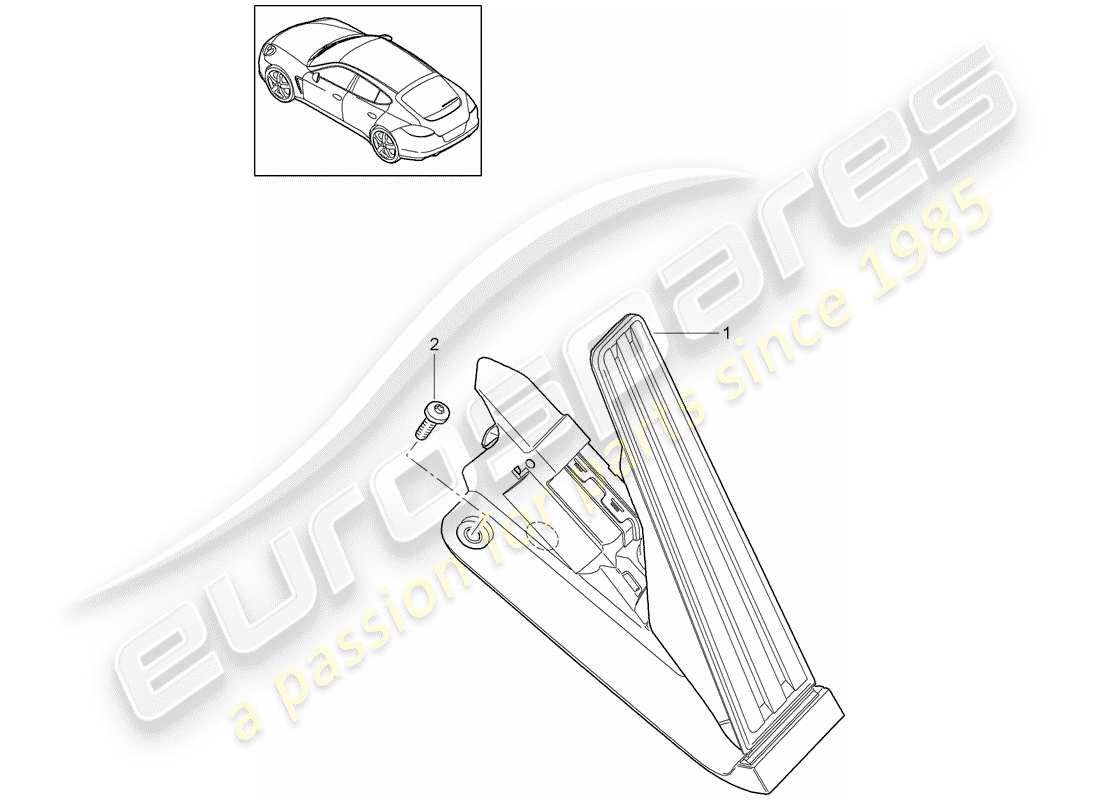 porsche 2015 (panamera 970) pedale teilediagramm